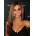 New Fashion Medium Brown Female Beyonce Knowles Straight Celebrity Hairstyle 18 Inch
