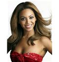 Multi-function Medium Blonde Female Beyonce Knowles Wavy Celebrity Hairstyle 18 Inch