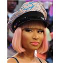 Fashion Short Colored Female Nicki Minaj Wigs Straight Celebrity Hairstyle 12 Inch