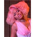 Simple Short Colored Female Nicki Minaj Wigs Wavy Celebrity Hairstyle 12 Inch