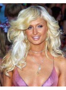 Mysterious Medium Blonde Female Paris Hilton Wavy Celebrity Hairstyle 18 Inch