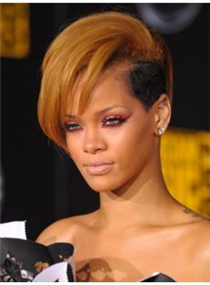 Brazil Short Blonde Female Rihanna Straight Celebrity Hairstyle 8 Inch