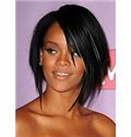 Best Short Black Female Rihanna Straight Celebrity Hairstyle 12 Inch