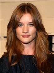 Up-to-date Long Blonde Female Rosie Huntington Wavy Celebrity Hairstyle 20 Inch