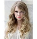 Fashion Long Blonde Female Taylor Swift Wavy Celebrity Hairstyle 20 Inch