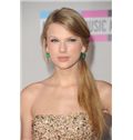 Sparkling Long Blonde Female Taylor Swift Straight Celebrity Hairstyle 20 Inch