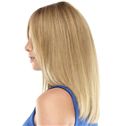 Human Hair Blonde Medium Wigs 14 Inch Lace Front Straight