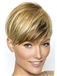 100% Human Hair Blonde Short Straight 8 Inch Full Lace Wigs