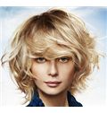 Human Hair Blonde Short Wigs 10 Inch Capless Wavy