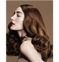 100% Human Hair Brown Long Wigs 20 Inch Full Lace