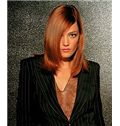 Affordable Full Lace Short Straight Red Human Hair Wig