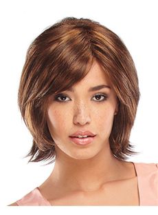 Affordable Capless Short Straight Brown Hair Wig