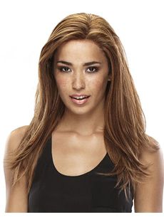 Amazing Lace Front Long Straight Brown Indian Remy Hair Wig