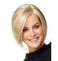 Attractive Full Lace Short Straight Blonde Human Hair Wig