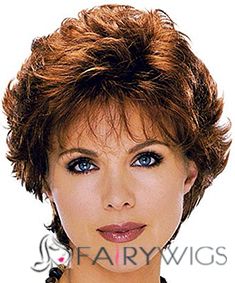 Attractive Short Wavy Red 10 Inch Real Human Hair Wigs