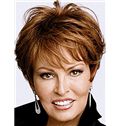 Attractive Short Wavy Red Indian Remy Hair Wigs