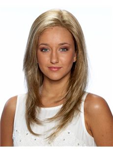 Beautiful Full Lace Medium Straight Blonde Indian Remy Hair Wig