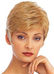 Beautiful Capless Short Wavy Blonde Indian Remy Hair Wig