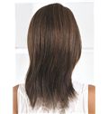 Cheap Lace Front Medium Straight Brown Indian Remy Hair Wig