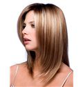 Chic Full Lace Medium Straight Blonde Indian Remy Hair Wig