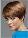 Custom Super Charming Short Straight Brown 8 Inch Indian Remy Hair Wigs