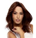 Delicate Full Lace Medium Wavy Brown Remy Hair Wig