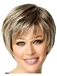 European Style Short Straight Gray 10 Inch Indian Remy Hair Wigs