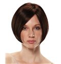 Fantastic Full Lace Short Straight Brown Remy Hair Wigs