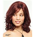 Hand Knitted Medium Wavy Red 14 Inch Hair Wigs