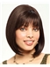 Impressive Short Straight Brown 12 Inch Remy Human Hair Wigs