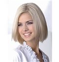 Inexpensive Full Lace Short Straight Blonde Remy Hair Wig