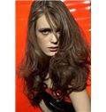 Modern Full Lace Long Wavy Brown Remy Hair Wig