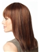 New Glamourous Medium Straight Brown 16 Inch Human Hair Wigs