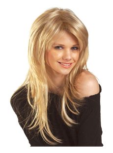 Newest Full Lace Medium Straight Blonde Top Human Hair Wig