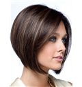 Outstanding Full Lace Short Straight Black Remy Hair Wig