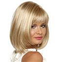 Outstanding Medium Straight Blonde 14 Inch Indian Remy Hair Wigs