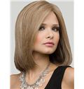 Perfect Full Lace Medium Straight Gray Remy Hair Wig