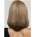 Perfect Full Lace Medium Straight Gray Remy Hair Wig