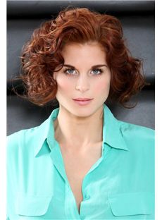 Pretty Lace Front Short Wavy Red Hair Wig