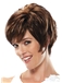 Quality Wigs Short Wavy Brown 10 Inch Human Hair Wigs