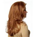 Sale Wigs Lace Front Medium Wavy Red Top Quality Real Hair Wig