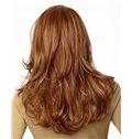 Sale Wigs Lace Front Medium Wavy Red Top Quality Real Hair Wig