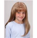Stylish Medium Blonde 100% Indian Remy Hair Kids Wigs 16 Inch
