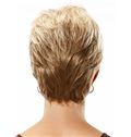 Stylish Short Wavy Blonde 8 Inch Human Hair Wigs