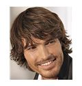 Super Smooth Short Brown Indian Remy Hair Mens Wigs