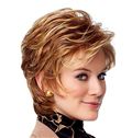Sweet Full Lace Short Wavy Blonde Remy Hair Wig