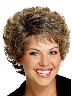 Top Quality Short Wavy Brown 10 Inch Human Hair Wigs