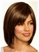 Trendy Medium Straight Brown 14 Inch Human Hair Wigs