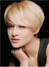Vogue Wig Short Straight Blonde 8 Inch Human Hair Wigs