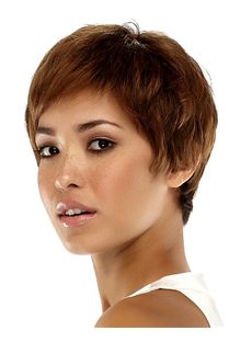 Wigs For Sale Full Lace Short Straight Brown Remy Hair Wig